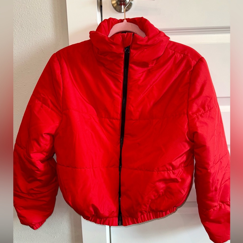 Wild Fable Vibrant Red Puffer Jacket Size XS ✨♥️ - Picture 8 of 11